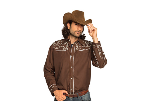 Koszulka western brązowa