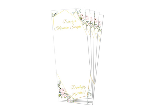 Podziękowanie dla gości Merci na Komunię Świętą - 5 szt.