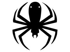 Papierowy pająk na Halloween 13-15 cm - 1 szt.