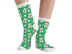 Świąteczne skarpetki dla dorosłych Miś polarny - 1 para