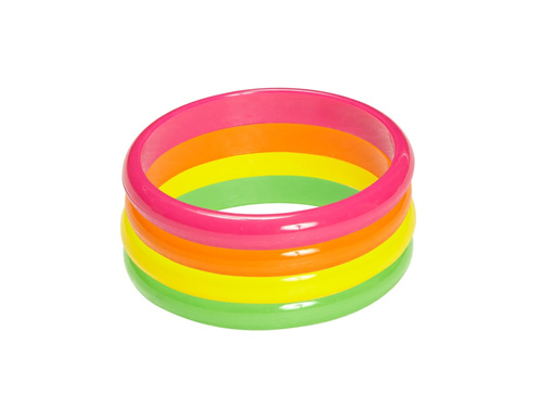 Zestaw 4 neonowych bransoletek