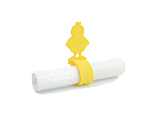 Serwetniki ze wzorem świątecznym - Kurczaczek Wielkanocny - 21 cm - 4 szt.