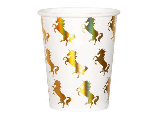 Kubeczki papierowe Jednorożec - 210 ml - 10 szt.