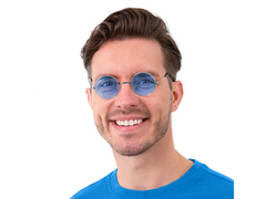 Okulary Hipisa niebieskie - 1 szt.