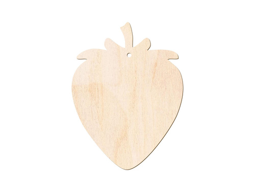 Drewniana dekoracja zawieszka Truskawka - 1 szt.