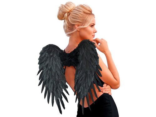 Skrzydła anioła czarne - 50 x 50 cm - 1 szt.