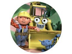 Dekoracyjny opłatek tortowy Bob Budowniczy - 20 cm