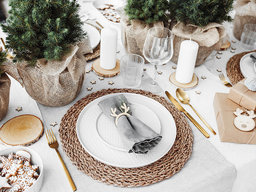 Obrączki na serwetki Renifery - 6 szt.