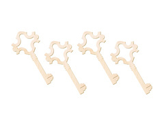 Klucze do wróżb z wosku - 13 cm - 4 szt.