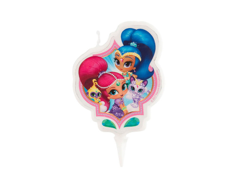 Świeczka urodzinowa Shimmer i Shine - 1 szt.