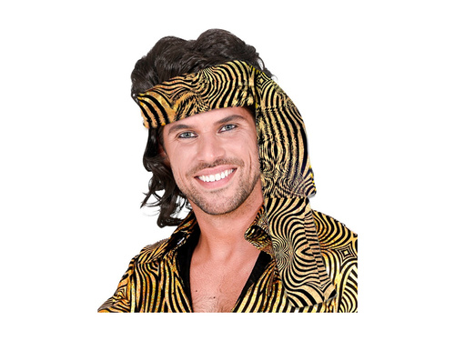 Złota opaska Disco Waves lata 70.