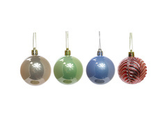 Bombki choinkowe pastelowe - 4 cm - 16 szt.