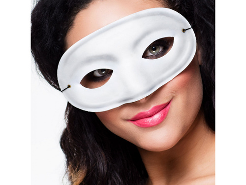 Maska karnawałowa biała - 1 szt.