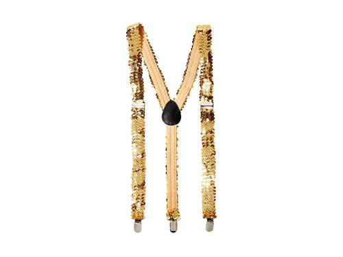 Złote cekinowe szelki