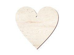 Zawieszka drewniana serce na walentynki - 5 cm - 1 szt.