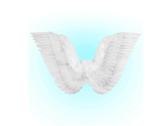 Skrzydła anioła białe z piórami - 86 x 31 cm - 1 szt.