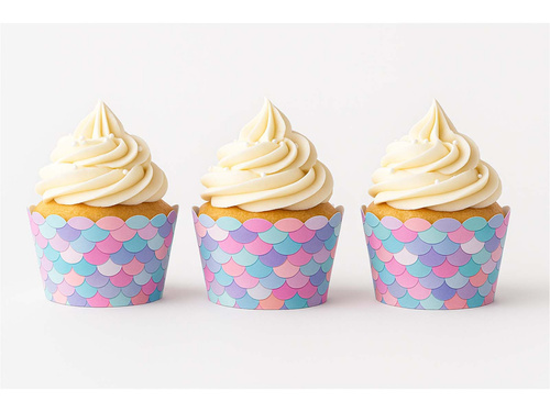 Papilotki na babeczki Syrenka - 6 szt.