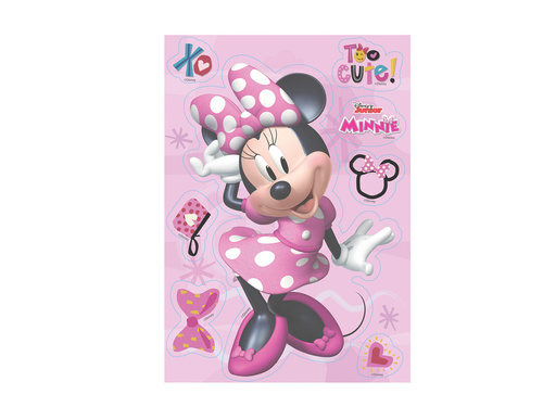 Dekoracje na tort Myszka Minnie - 14,8 x 21 cm - 8 szt.