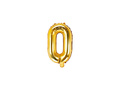 Balon foliowy litera "O" złota - 35 cm