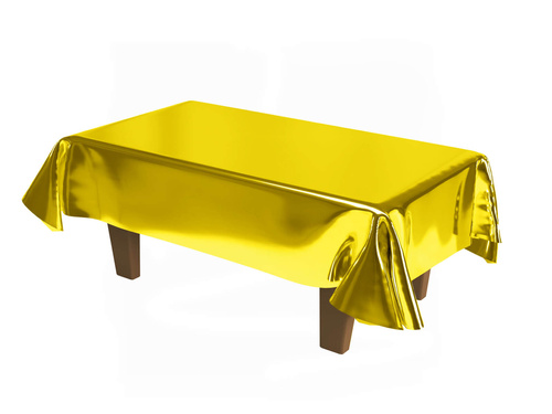 Obrus foliowy metaliczny złoty - 270 x 136 cm - 1 szt.