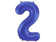Balon foliowy matowy cyfra 2 - 86 cm - 1 szt.