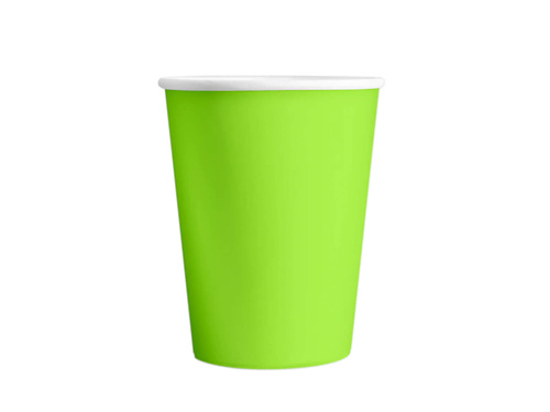 Kubeczki papierowe zielone - 220 ml - 6 szt.