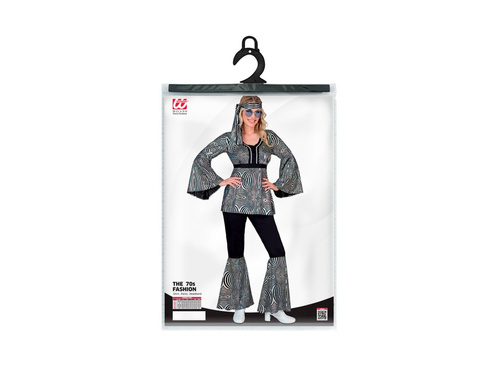 Strój disco lata 70-te - srebrne fale