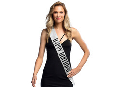 Szarfa urodzinowa Happy Birthday srebrna - 1 szt.