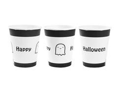 Kubeczki papierowe na Halloween Wesoły Duszek - 250 ml - 6 szt.