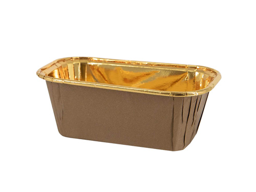 Foremki na mini placuszki brązowo-złote - 11 x 4 cm - 10 szt.