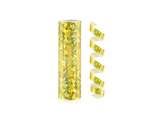 Serpentyna holograficzna - złota - 18 szt.