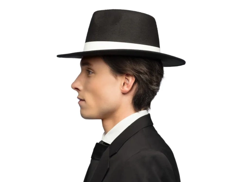 Kapelusz gangstera czarny Deluxe - 1 szt.