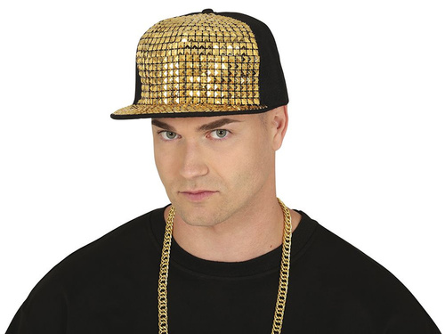 Czapka z daszkiem i złotymi nitami - 1 szt.