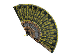 Wachlarz hiszpański czarno-złoty - 1 szt.