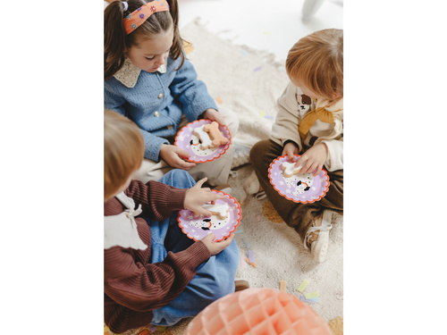 Talerzyki papierowe na urodziny Dalmatyńczyk - 18 cm - 6 szt.