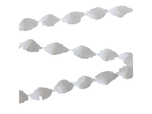 Girlanda krepowa biała - 6 m - 1 szt.