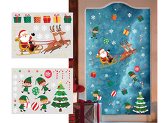 Dekoracja elektrostatyczna Święty Mikołaj na Boże Narodzenie