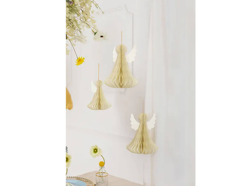 Dekoracja wisząca rozetka Aniołek - 24 cm - 1 szt.