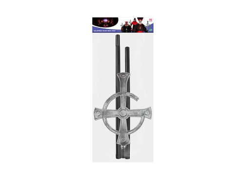 Składana czarna laska obrzędowa - 145 cm