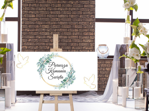 Plakat komunijny - I Komunia Święta - 70x33 cm