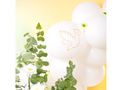 Balony lateksowe białe z gołębiem - 30 cm - 100 szt.