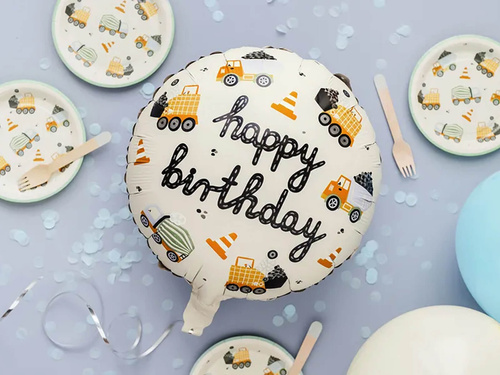 Balon foliowy Budowa - 35 cm - 1 szt.