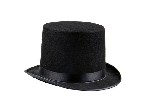Kapelusz cylinder czarny - 1 szt.