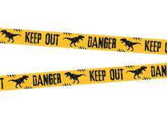 Girlanda taśma Danger Keep out Dinozaury - 1 szt.