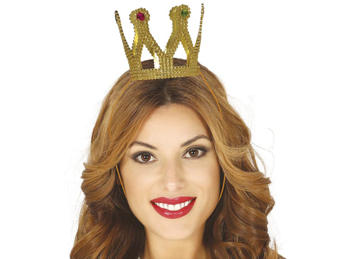 Tiara złota diadem Królowa - 1 szt..