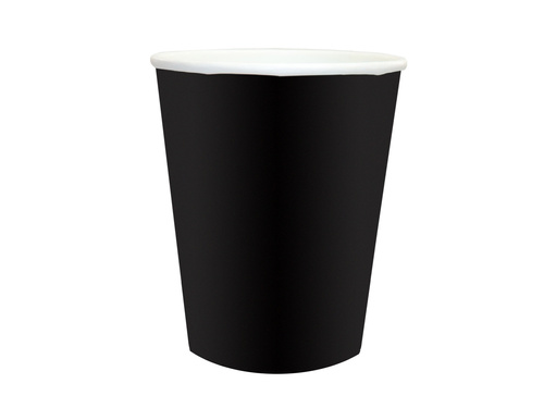 Kubeczki papierowe czarne - 250 ml - 6 szt.