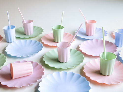 Słomki rurki zielone plastikowe - 23 cm- 12 szt.