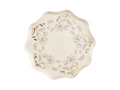 Talerzyki papierowe Kwiaty - 20 cm - 6 szt.