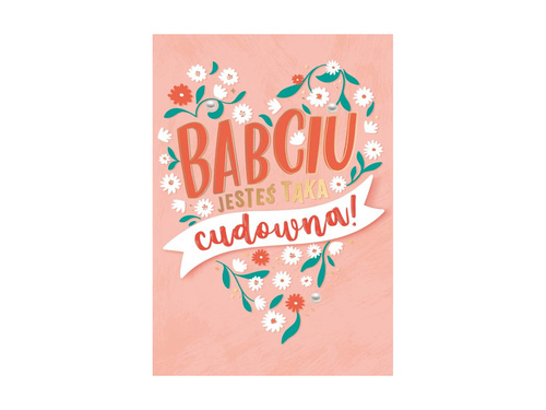 Kartka z życzeniami na Dzień Babci - 16,6 x 11,7 cm - 1 szt.