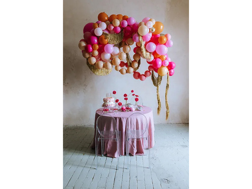 Balony z łącznikiem pastelowe beż - 33 cm - 20 szt.